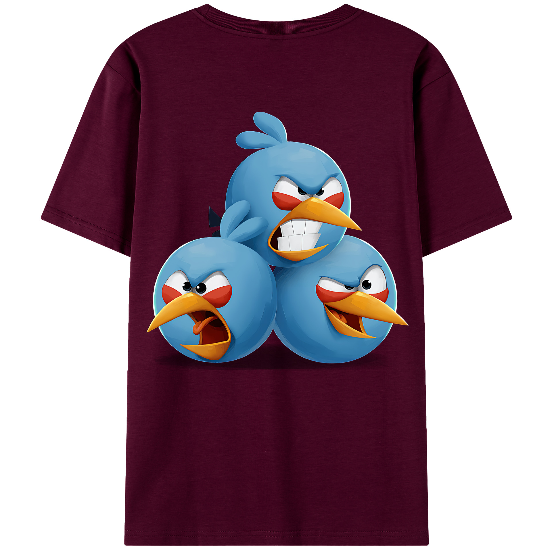 （画像用） Angry Birds アングリーバード レディース半袖Tシャツ(バックプリント)